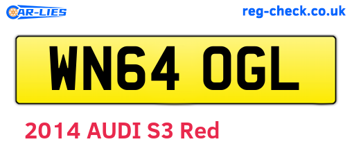 WN64OGL are the vehicle registration plates.