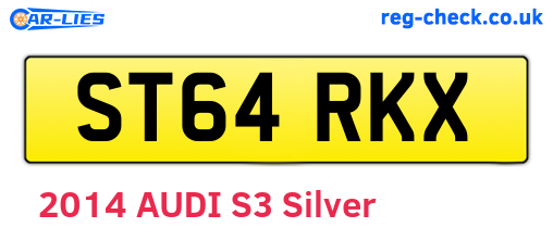 ST64RKX are the vehicle registration plates.