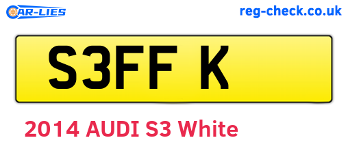 S3FFK are the vehicle registration plates.