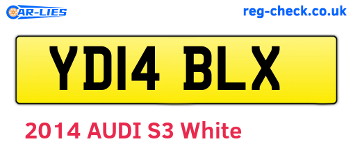 YD14BLX are the vehicle registration plates.