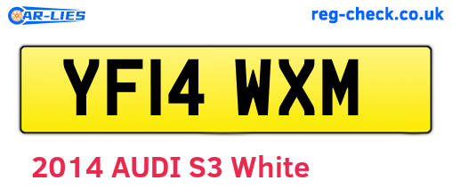 YF14WXM are the vehicle registration plates.