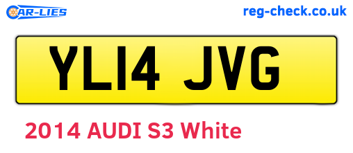 YL14JVG are the vehicle registration plates.