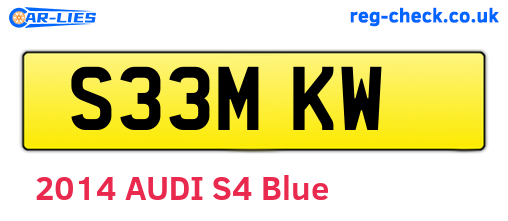 S33MKW are the vehicle registration plates.