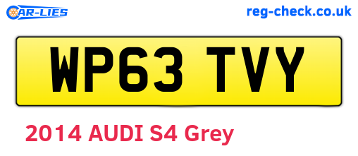 WP63TVY are the vehicle registration plates.