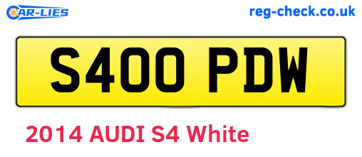 S400PDW are the vehicle registration plates.