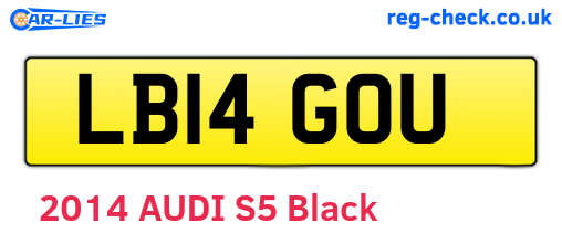 LB14GOU are the vehicle registration plates.