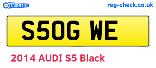 S50GWE are the vehicle registration plates.