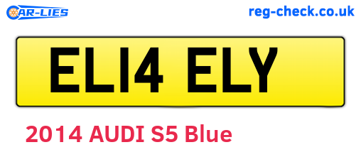 EL14ELY are the vehicle registration plates.