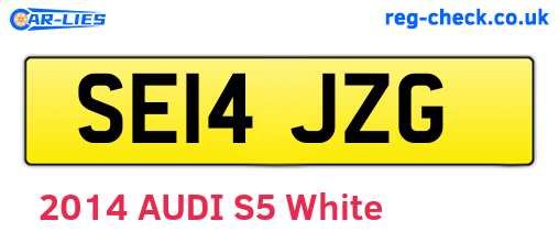SE14JZG are the vehicle registration plates.
