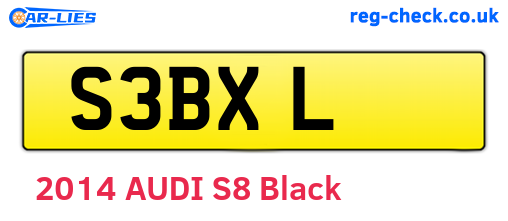 S3BXL are the vehicle registration plates.