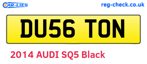DU56TON are the vehicle registration plates.