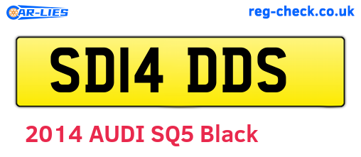 SD14DDS are the vehicle registration plates.