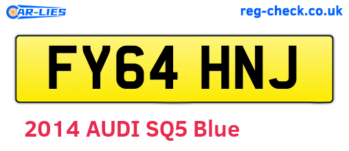 FY64HNJ are the vehicle registration plates.