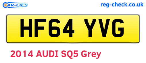 HF64YVG are the vehicle registration plates.