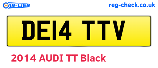 DE14TTV are the vehicle registration plates.