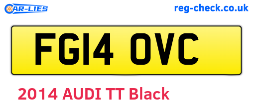 FG14OVC are the vehicle registration plates.
