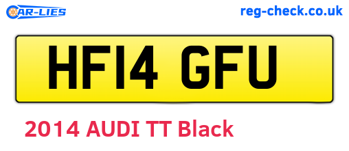 HF14GFU are the vehicle registration plates.