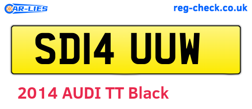 SD14UUW are the vehicle registration plates.