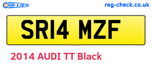 SR14MZF are the vehicle registration plates.