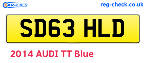 SD63HLD are the vehicle registration plates.