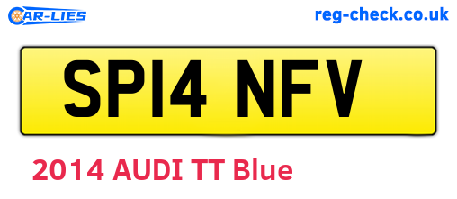 SP14NFV are the vehicle registration plates.