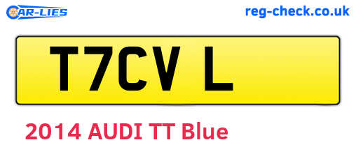 T7CVL are the vehicle registration plates.
