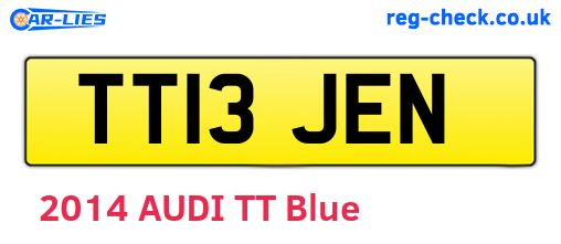 TT13JEN are the vehicle registration plates.