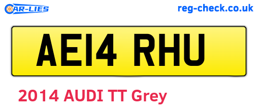 AE14RHU are the vehicle registration plates.