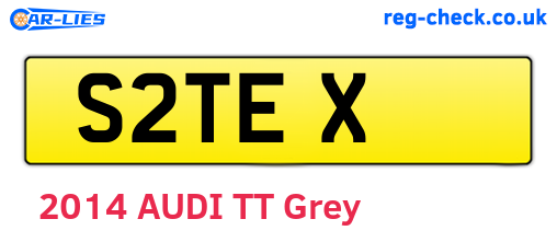 S2TEX are the vehicle registration plates.