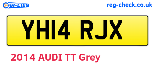 YH14RJX are the vehicle registration plates.
