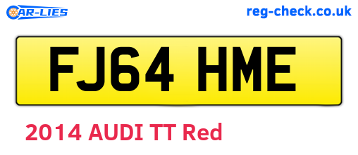 FJ64HME are the vehicle registration plates.