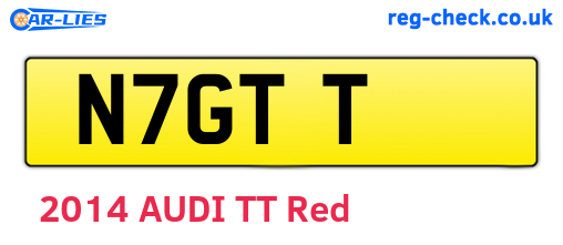 N7GTT are the vehicle registration plates.