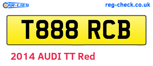 T888RCB are the vehicle registration plates.