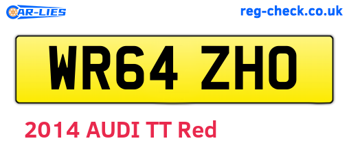 WR64ZHO are the vehicle registration plates.