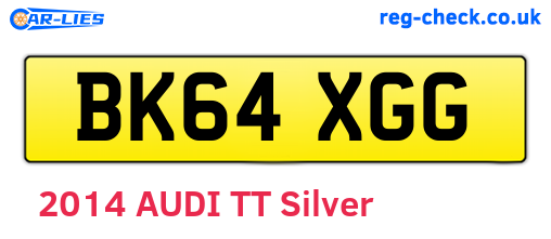 BK64XGG are the vehicle registration plates.