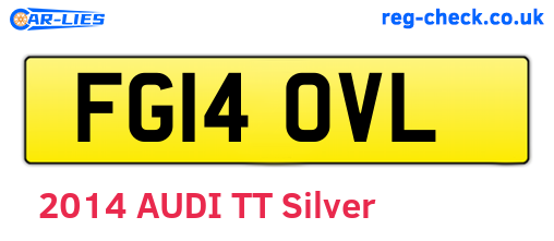 FG14OVL are the vehicle registration plates.