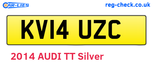 KV14UZC are the vehicle registration plates.