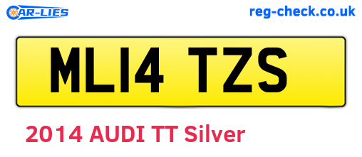 ML14TZS are the vehicle registration plates.