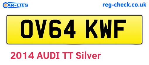 OV64KWF are the vehicle registration plates.