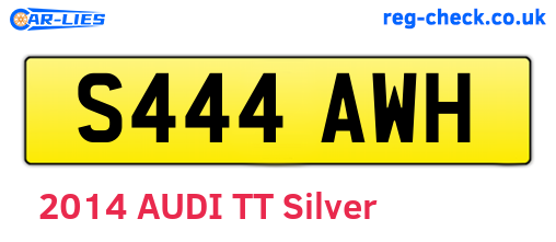 S444AWH are the vehicle registration plates.
