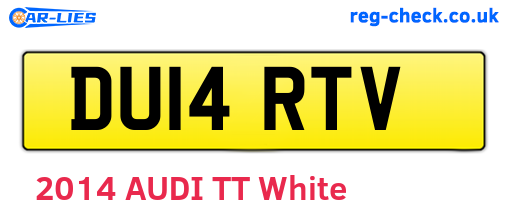 DU14RTV are the vehicle registration plates.