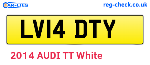 LV14DTY are the vehicle registration plates.