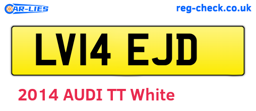 LV14EJD are the vehicle registration plates.