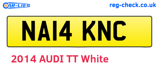 NA14KNC are the vehicle registration plates.