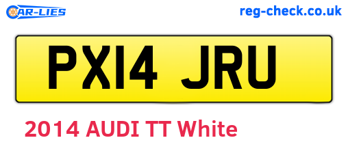 PX14JRU are the vehicle registration plates.