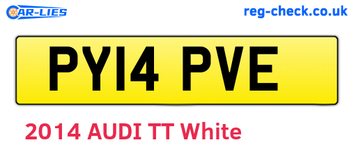PY14PVE are the vehicle registration plates.