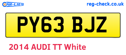 PY63BJZ are the vehicle registration plates.