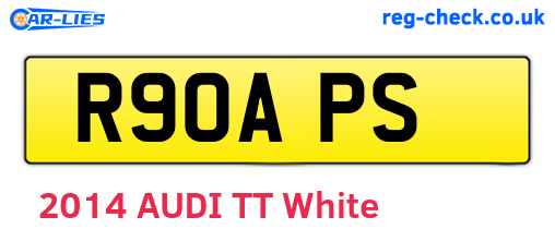 R90APS are the vehicle registration plates.