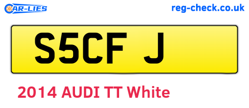 S5CFJ are the vehicle registration plates.