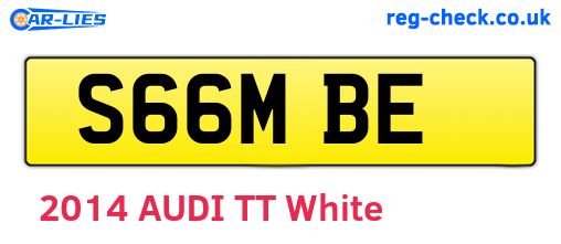 S66MBE are the vehicle registration plates.